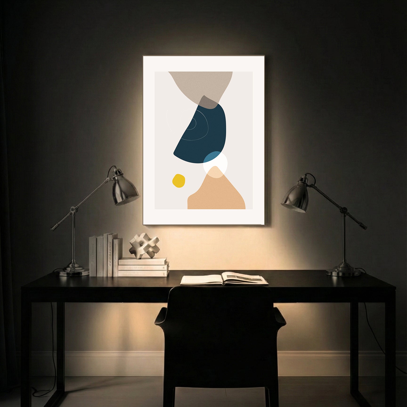 Calm Asymmetry Abstract Art Wall (AB8)