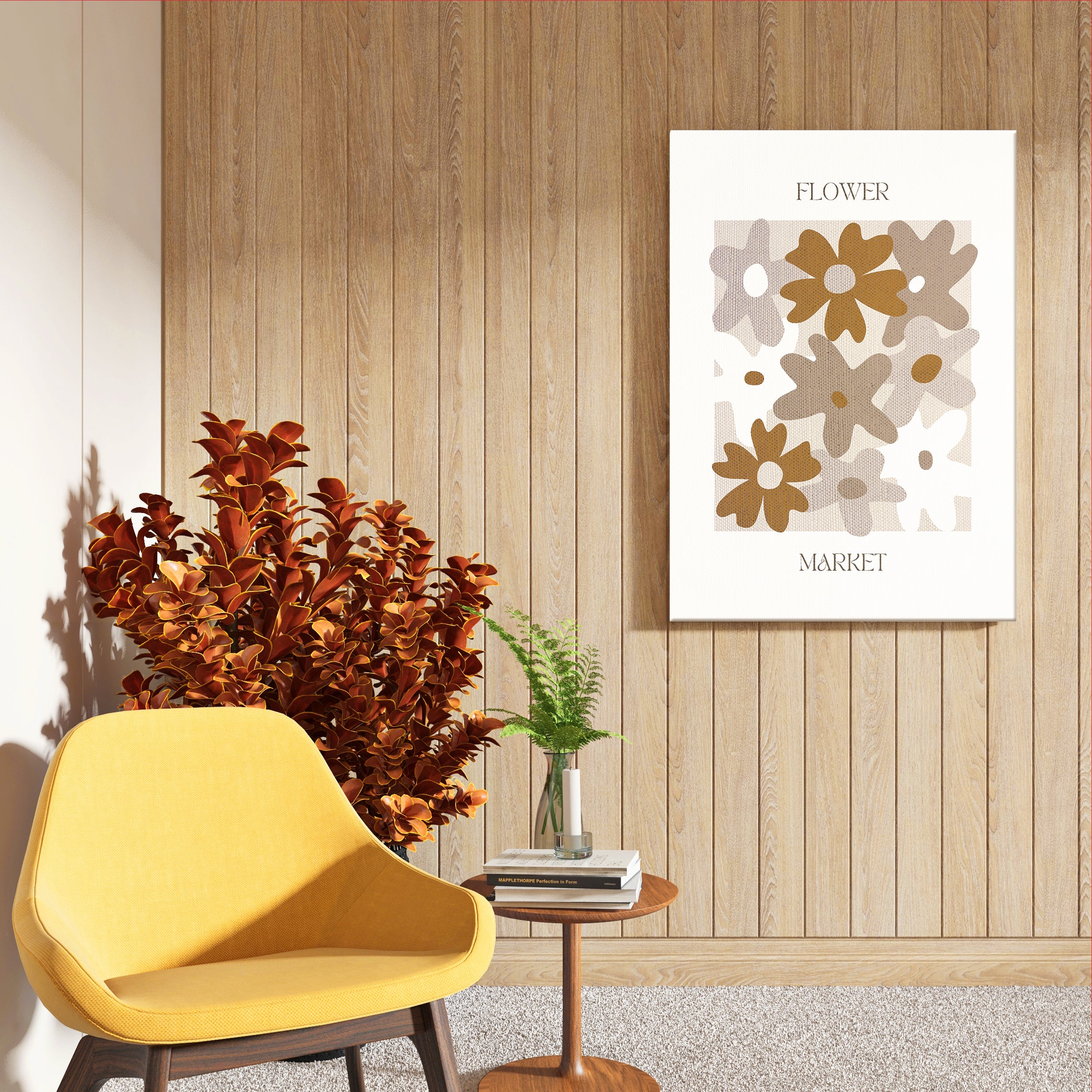 Timeless Floral Arrangement Abstract Art Frame (AB80)