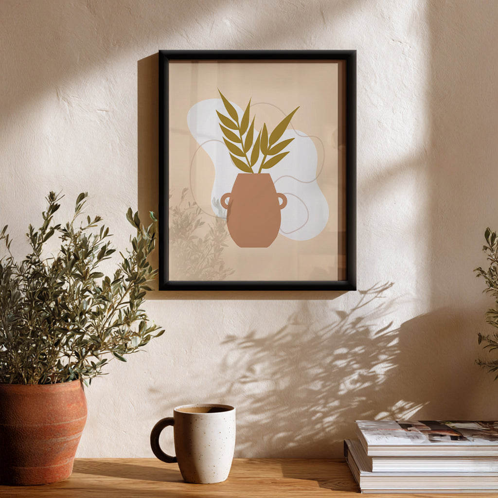 Earthy Still Life Abstract Art Wall (AB81)