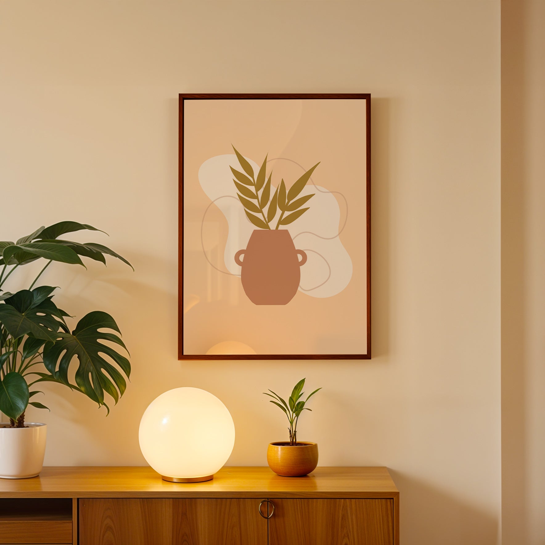 Earthy Still Life Abstract Art Wall (AB81)