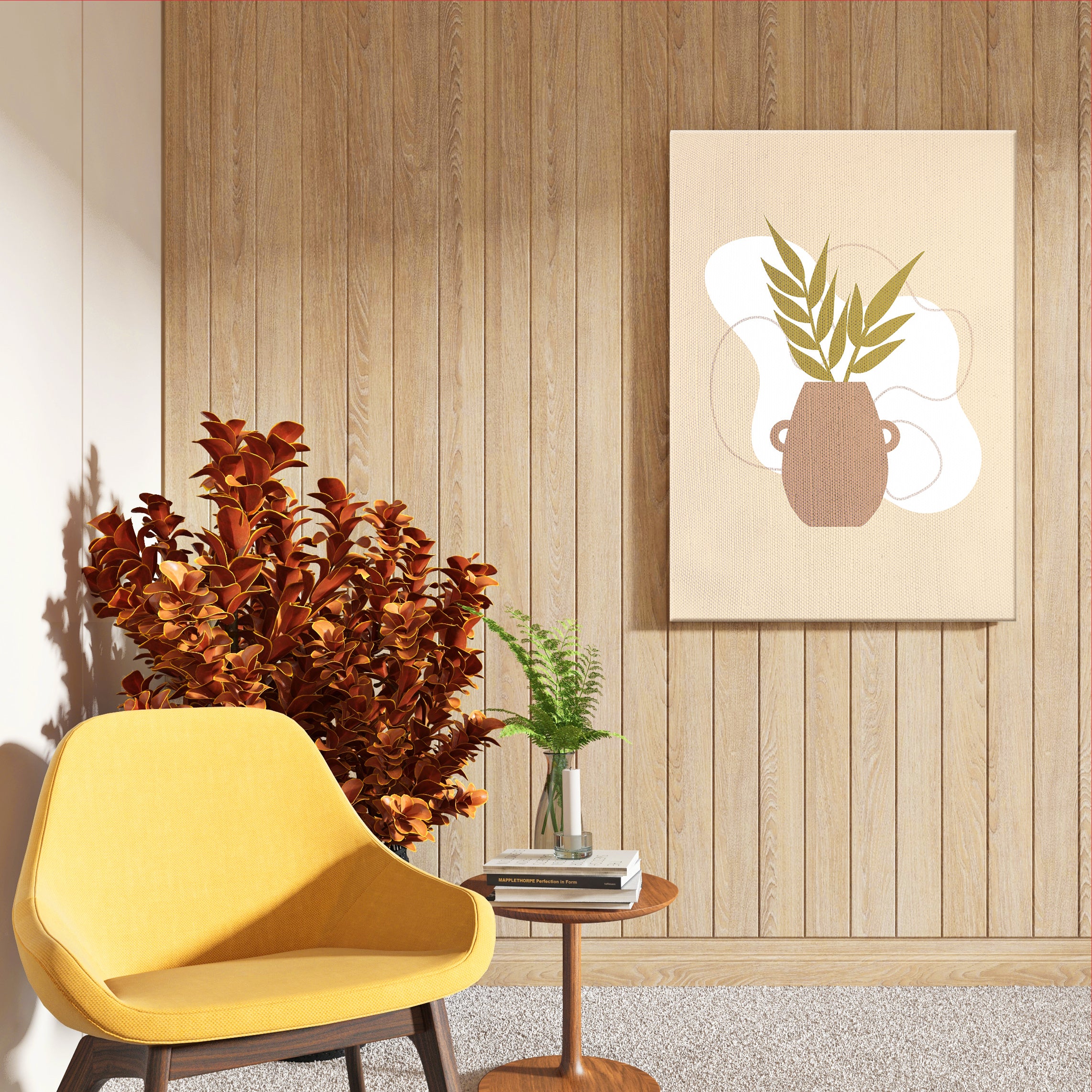 Earthy Still Life Abstract Art Wall (AB81)