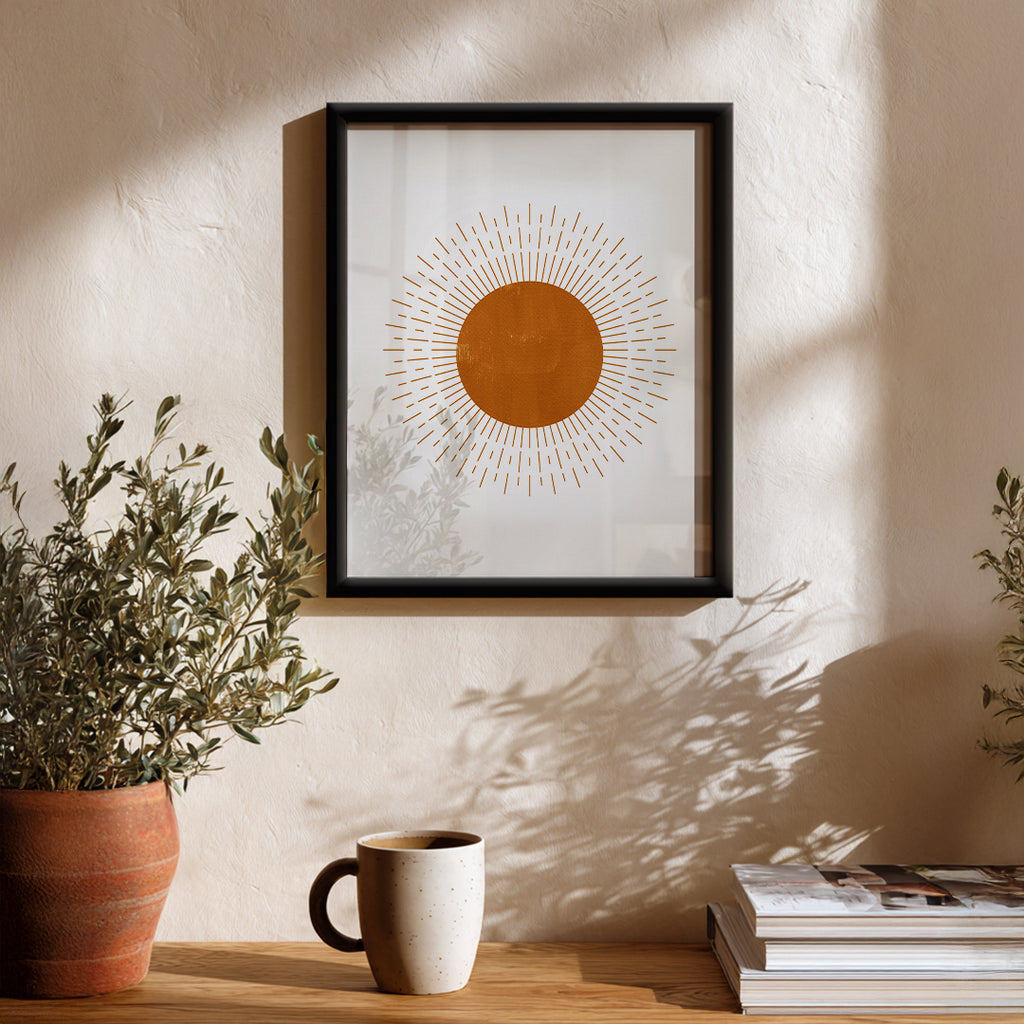 Zen Sunburst Abstract Wall Art (AB82)