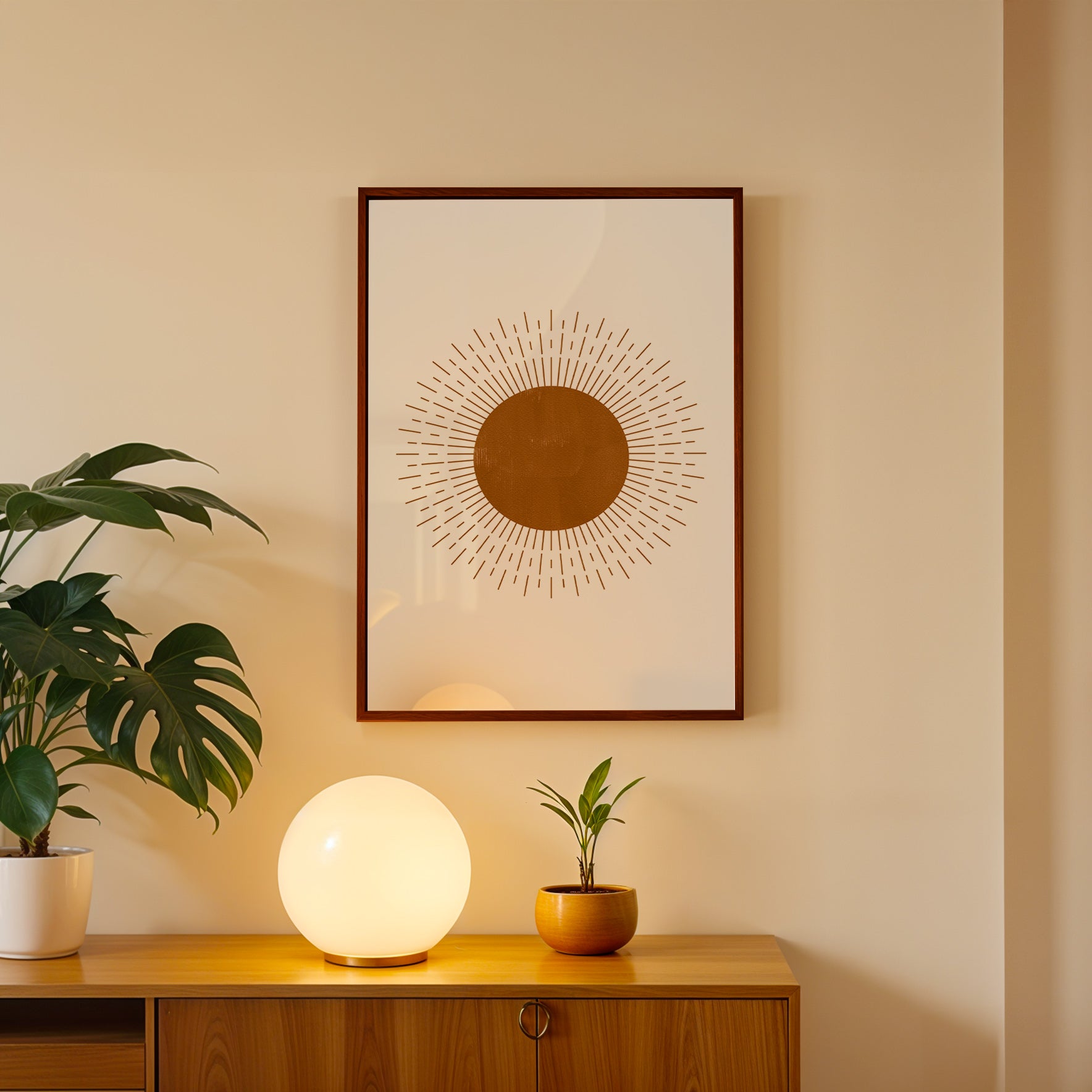 Zen Sunburst Abstract Wall Art (AB82)