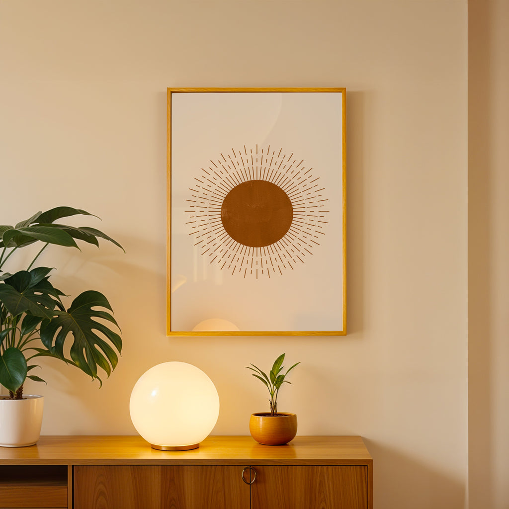 Zen Sunburst Abstract Wall Art (AB82)