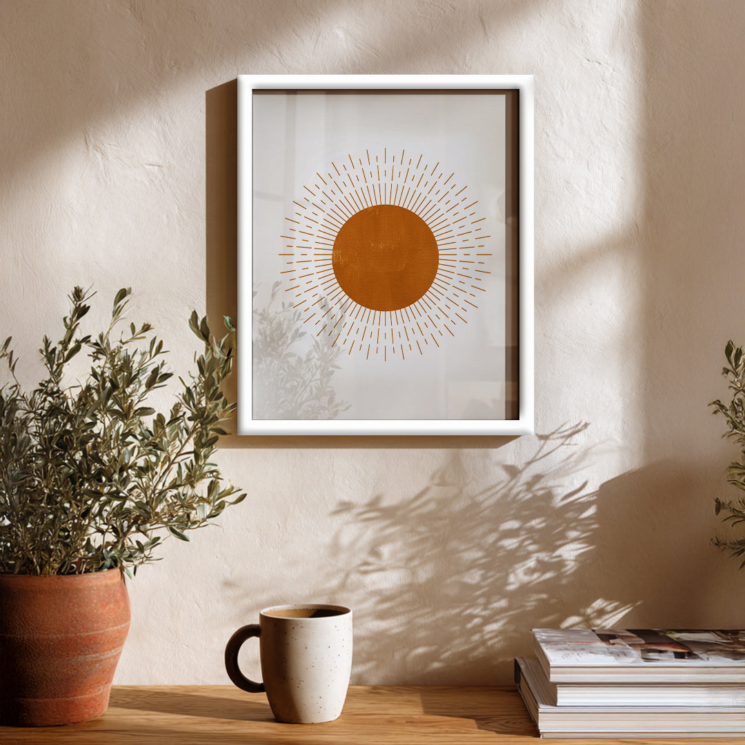 Zen Sunburst Abstract Wall Art (AB82)