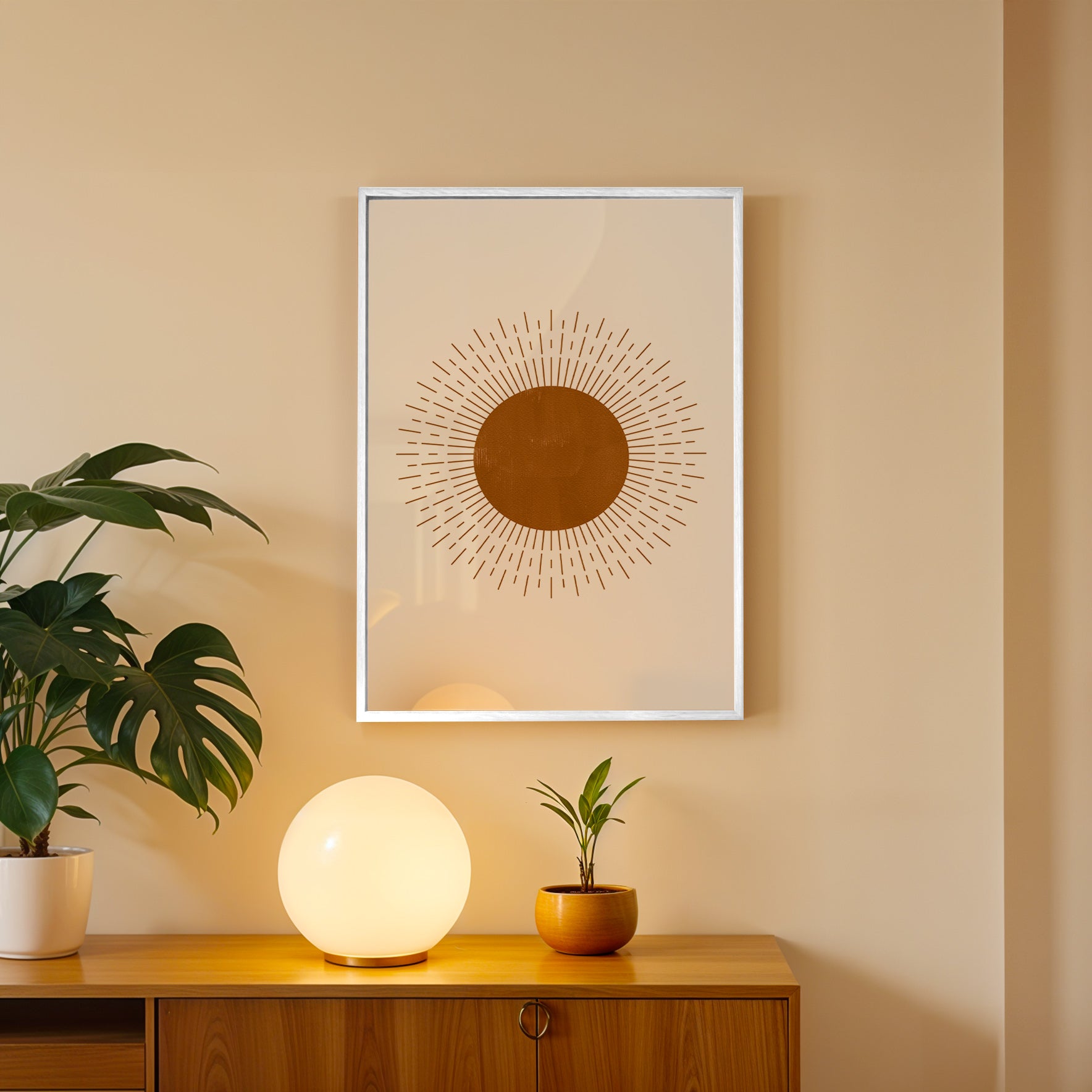 Zen Sunburst Abstract Wall Art (AB82)