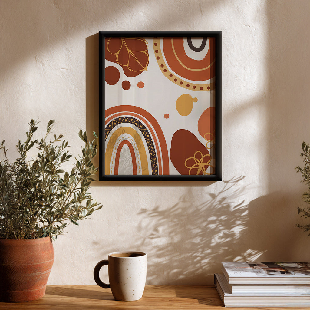 Retro Harmony – Abstract Wall Art Frame (AB85)