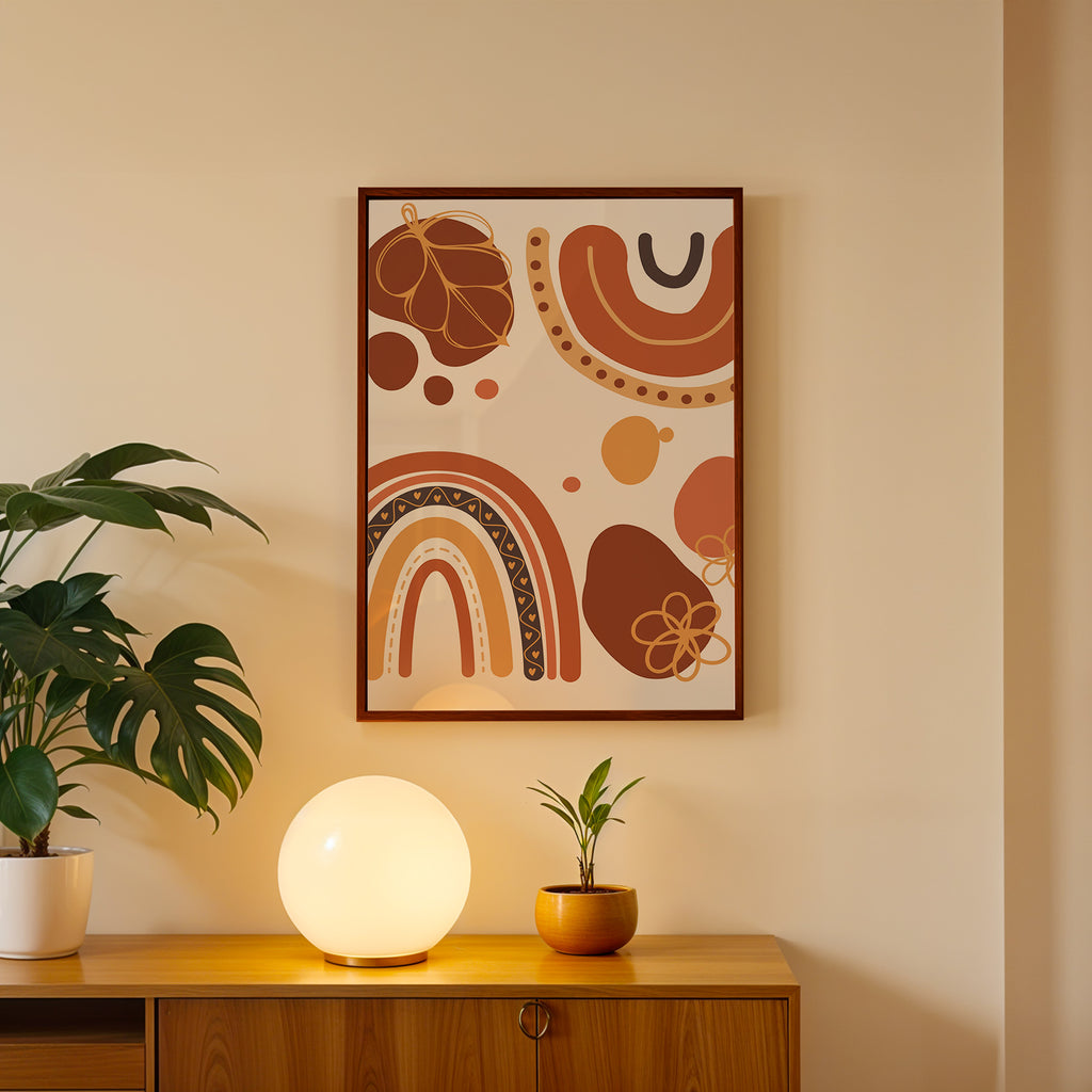 Retro Harmony – Abstract Wall Art Frame (AB85)