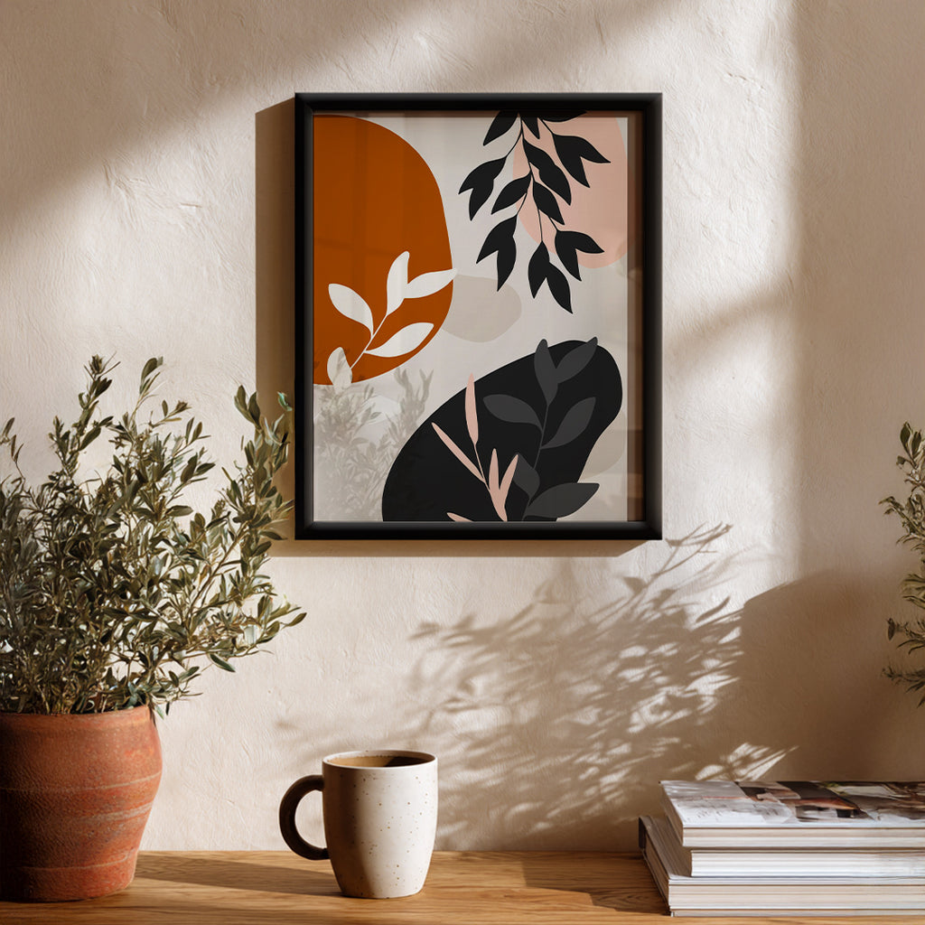 Modern Jungle Silhouette Wall Art Frame (AB88)