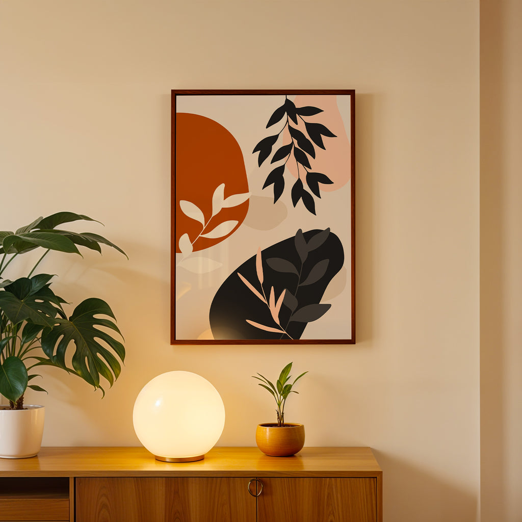 Modern Jungle Silhouette Wall Art Frame (AB88)