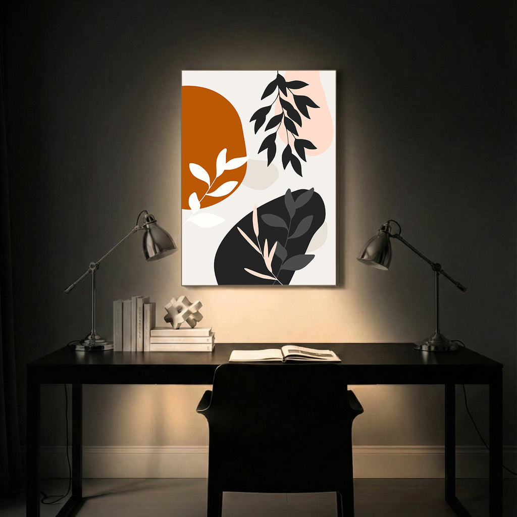 Modern Jungle Silhouette Wall Art Frame (AB88)