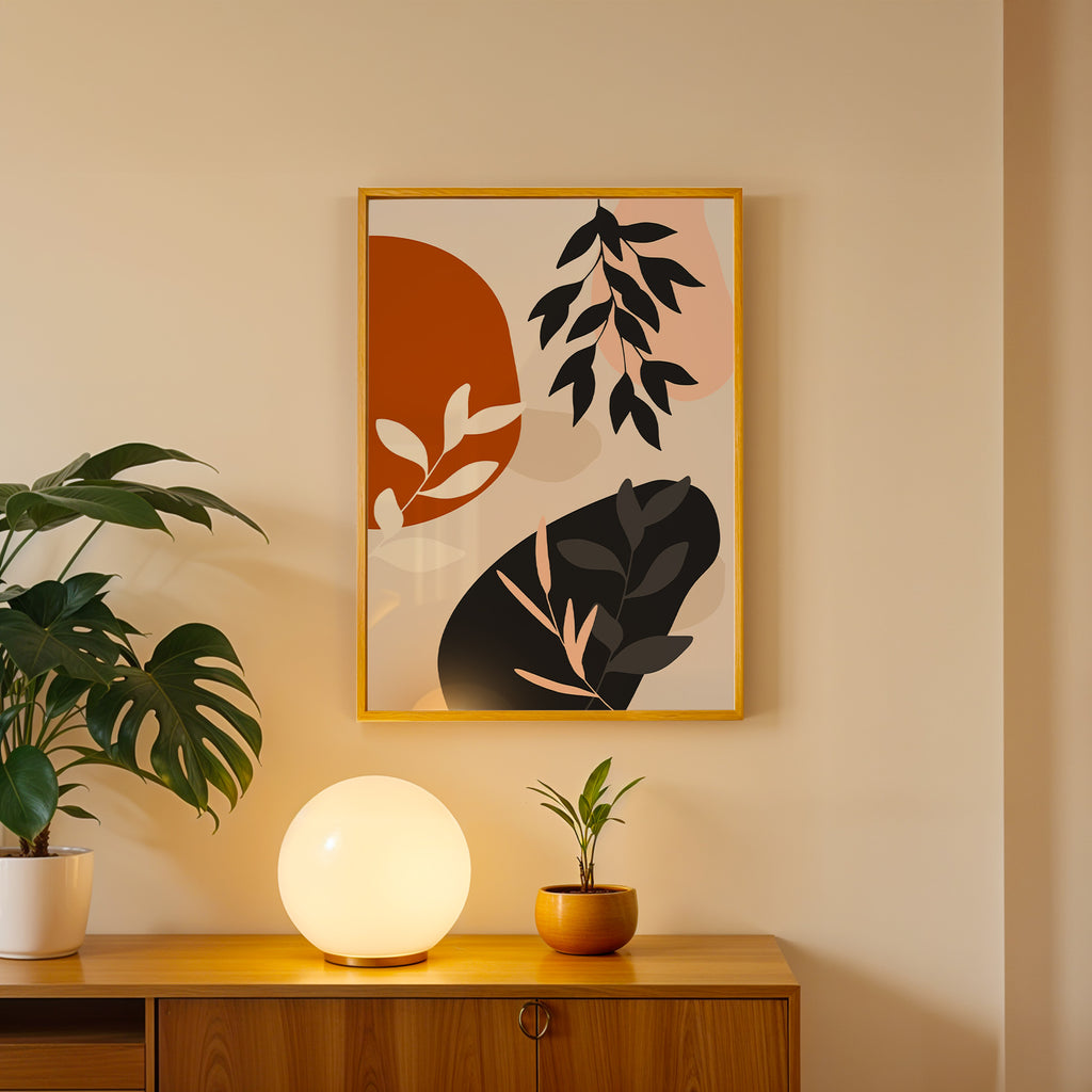 Modern Jungle Silhouette Wall Art Frame (AB88)