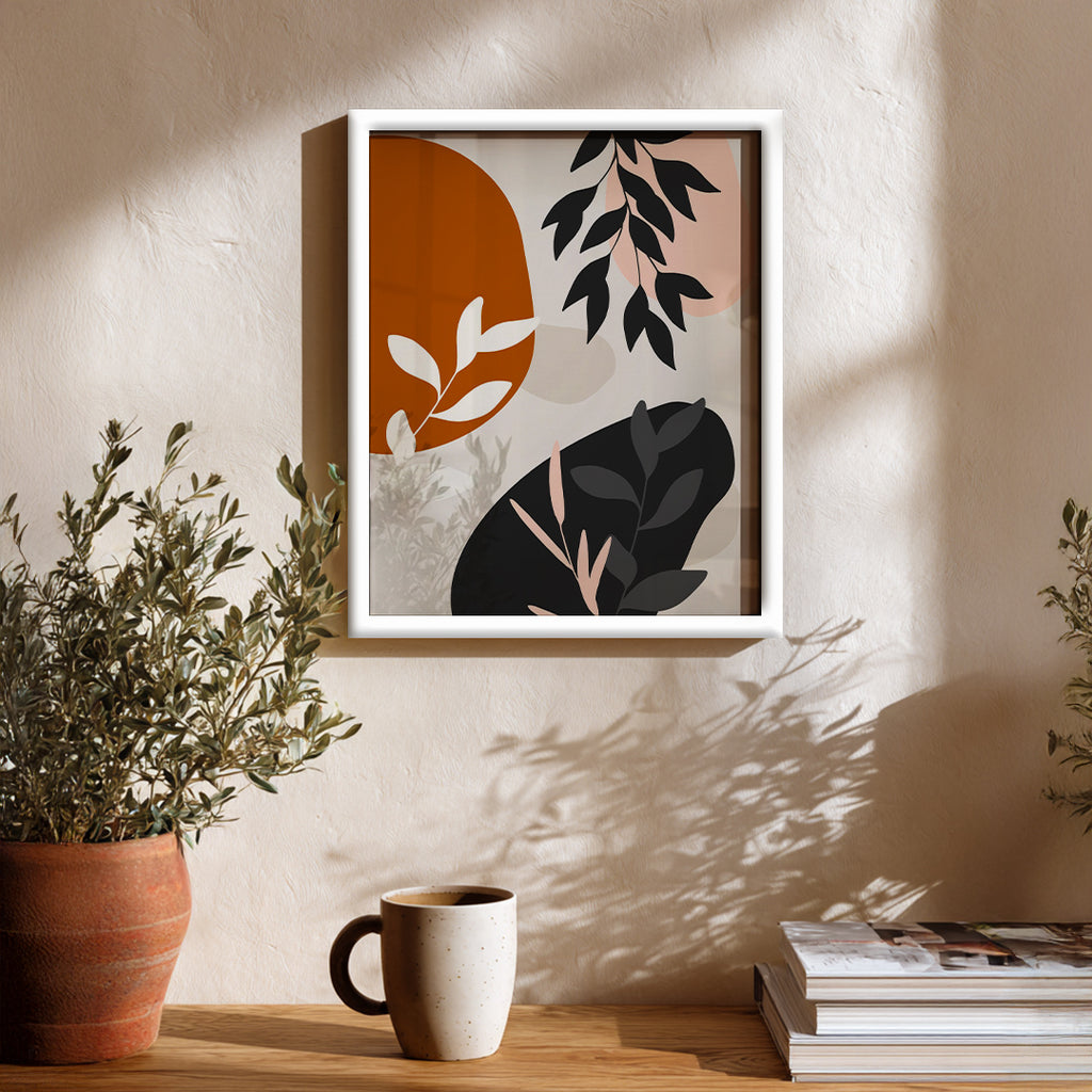 Modern Jungle Silhouette Wall Art Frame (AB88)