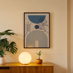 Timeless Blue Balance Abstract Art Frame (AB89)