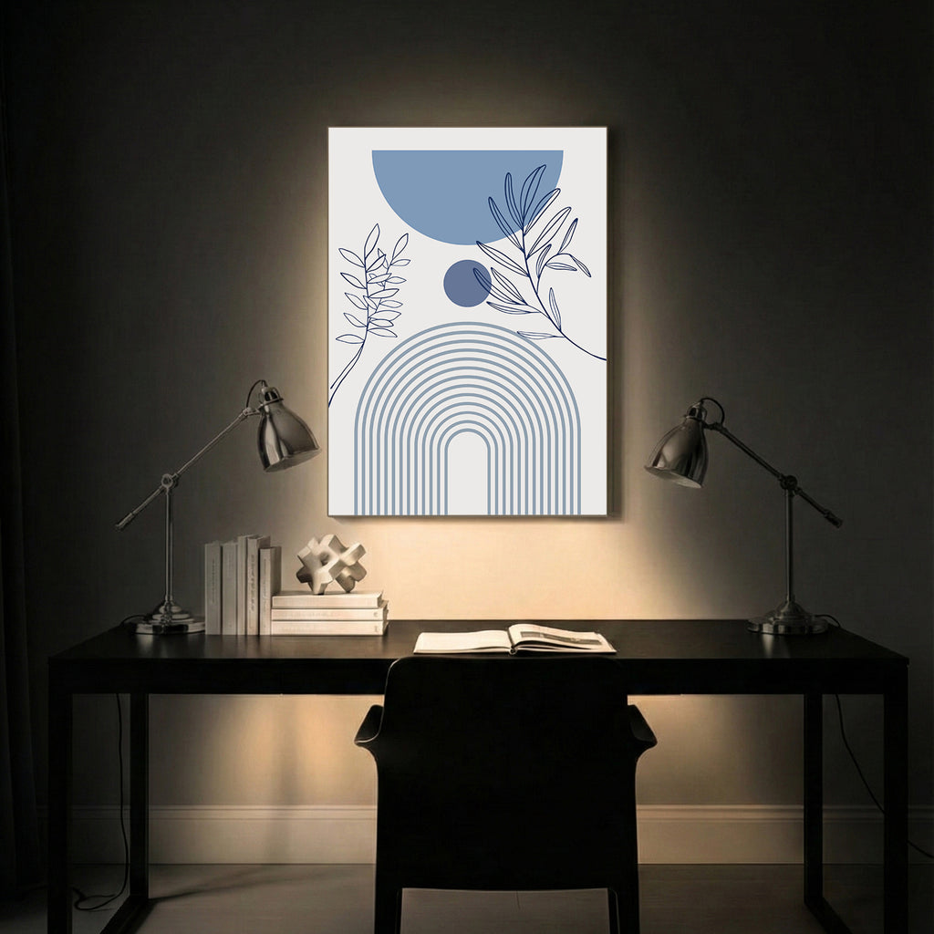 Timeless Blue Balance Abstract Art Frame (AB89)