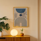 Timeless Blue Balance Abstract Art Frame (AB89)