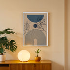 Timeless Blue Balance Abstract Art Frame (AB89)