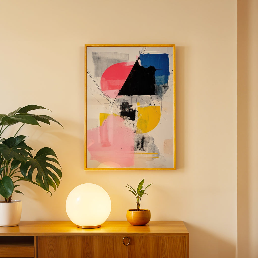 Playful Color Fields Abstract Art Wall (AB9)