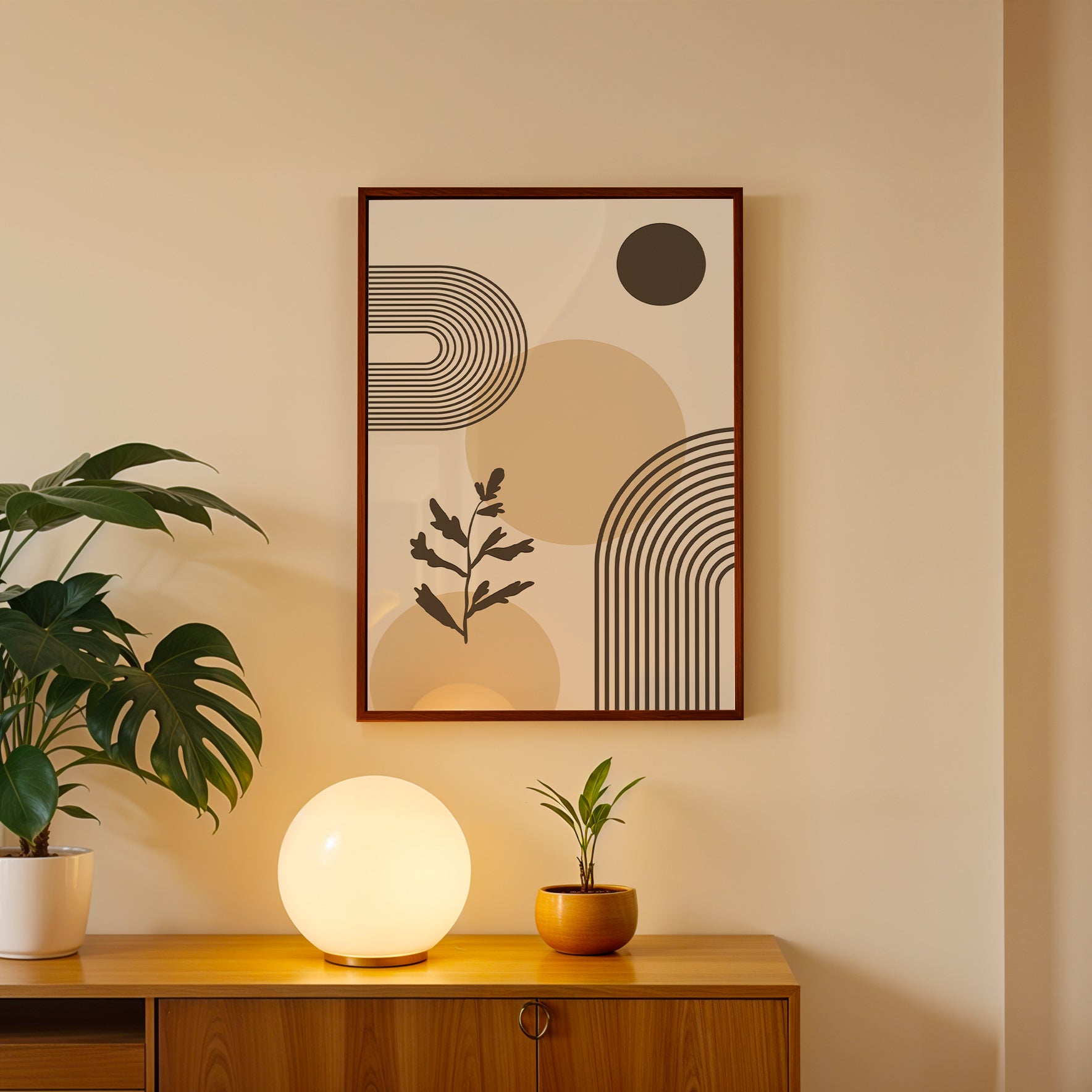 Earth & Leaf Harmony Abstract Art Wall (AB90)