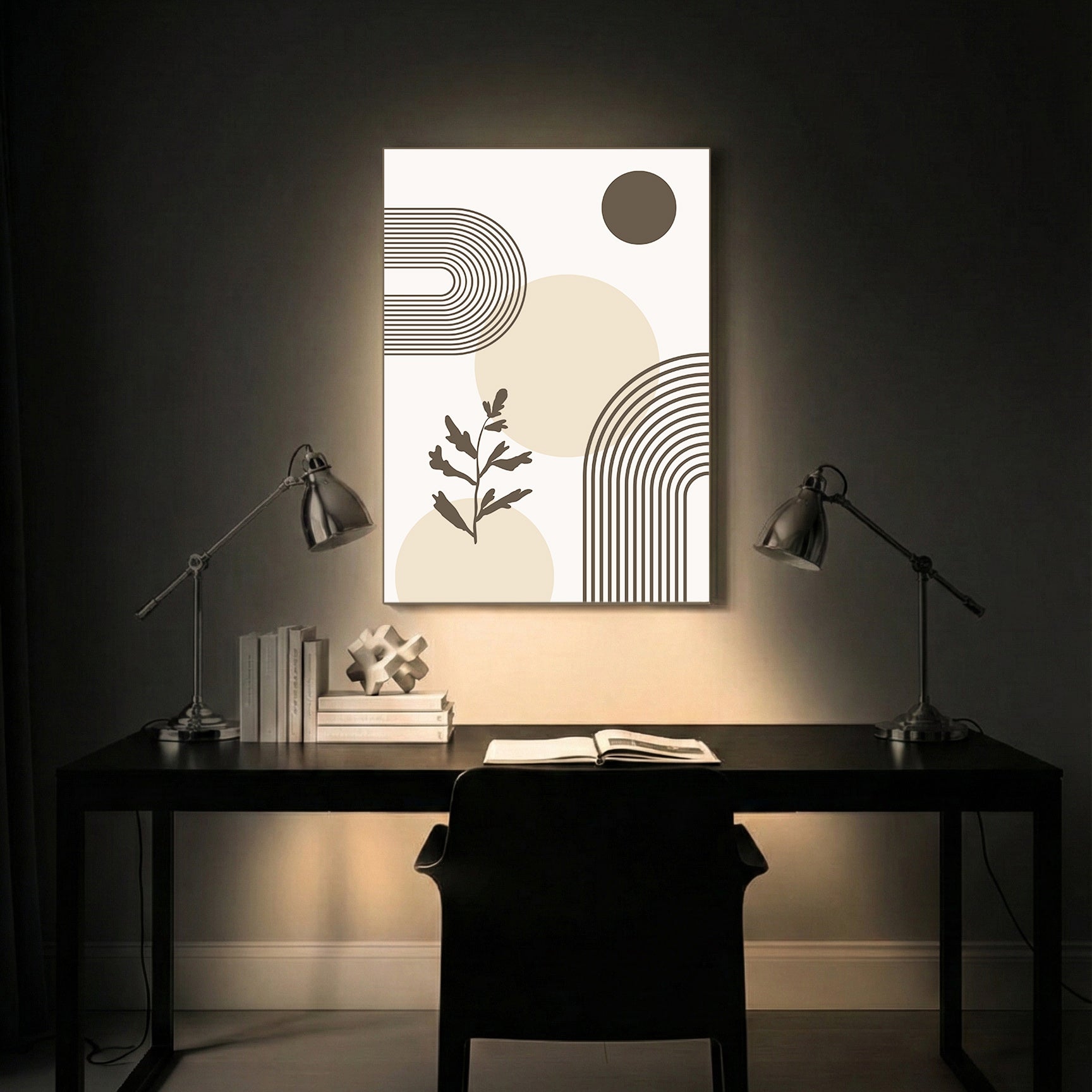 Earth & Leaf Harmony Abstract Art Wall (AB90)