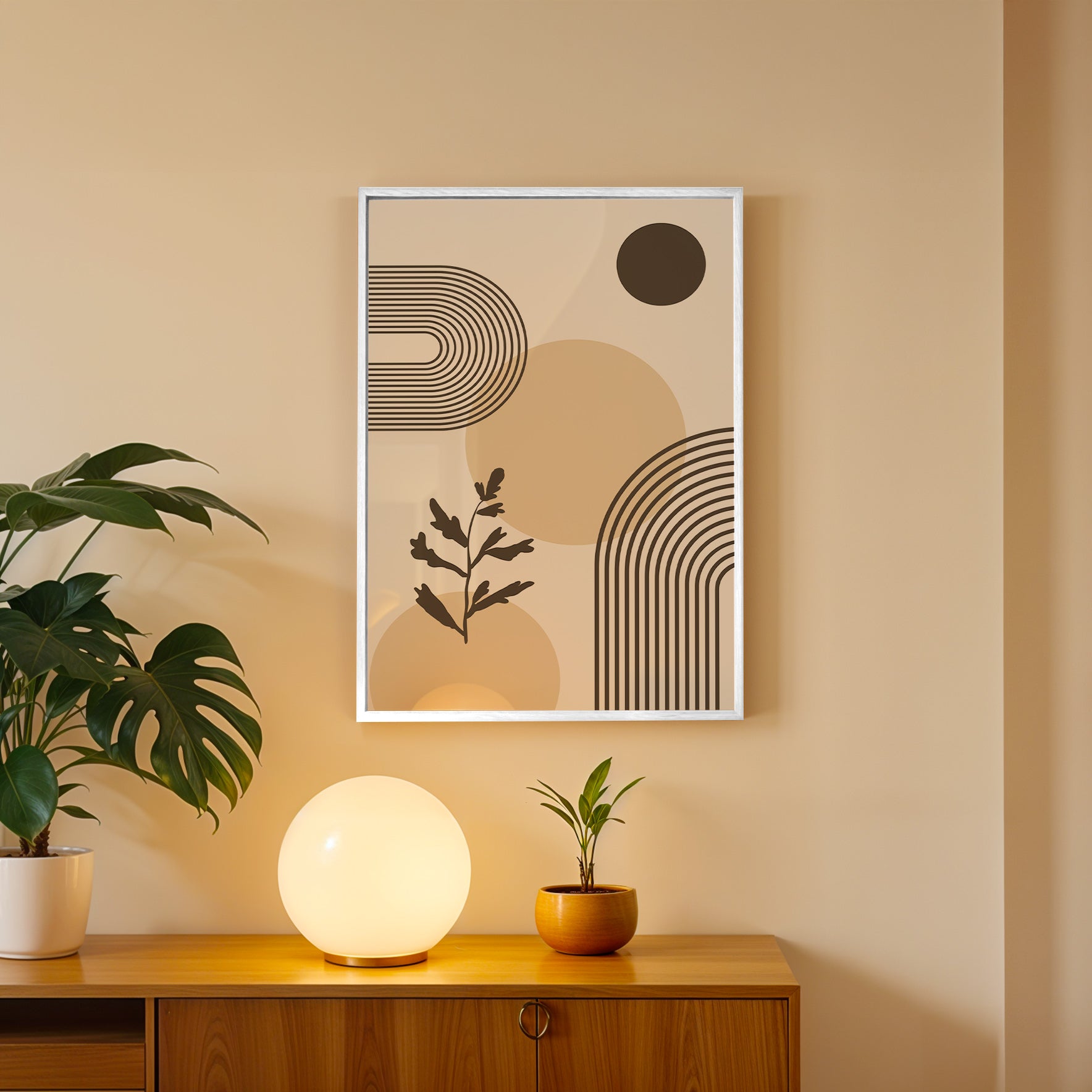 Earth & Leaf Harmony Abstract Art Wall (AB90)