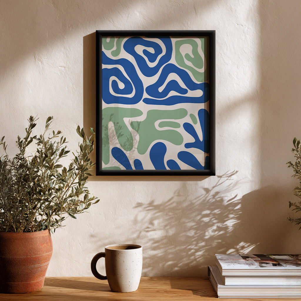 Modern Marine Lines Wall Art Frame (AB92)