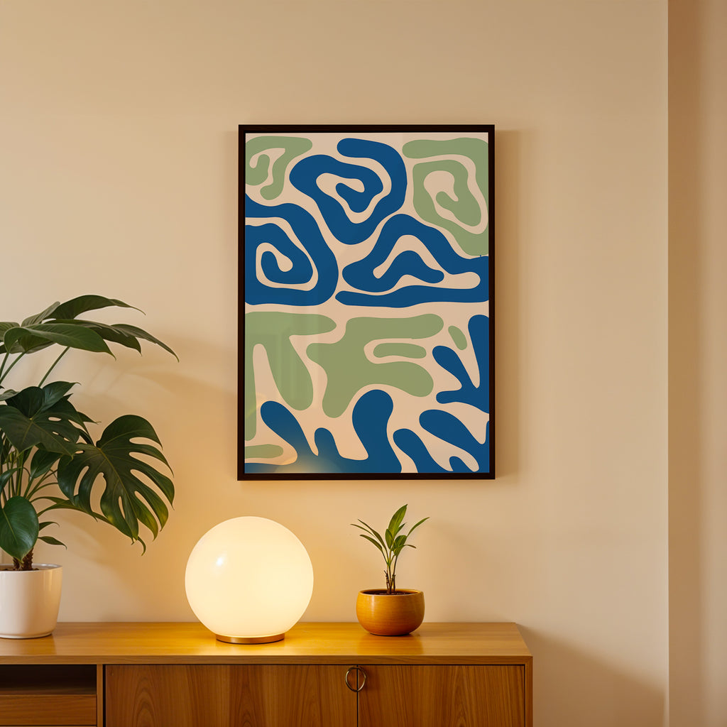 Modern Marine Lines Wall Art Frame (AB92)
