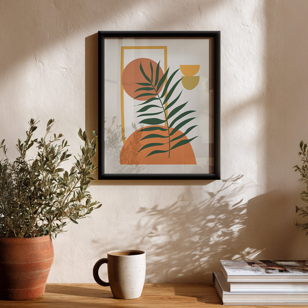 Natural Palm Elegance Abstract Wall Decor (AB95)