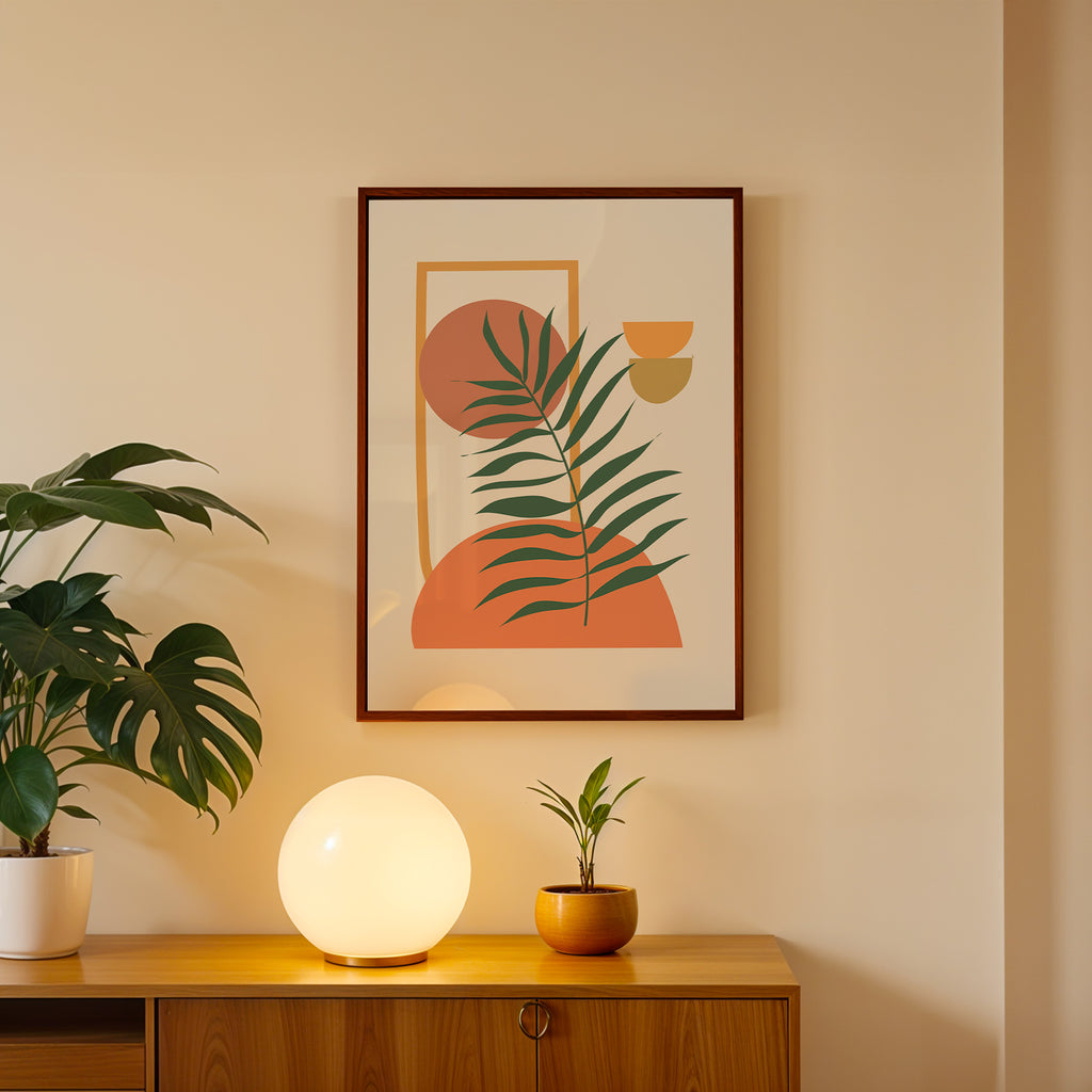 Natural Palm Elegance Abstract Wall Decor (AB95)