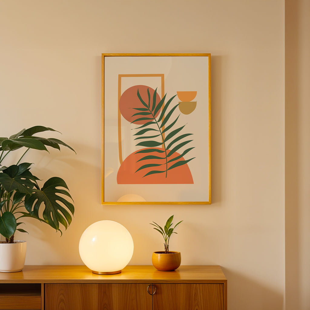 Natural Palm Elegance Abstract Wall Decor (AB95)