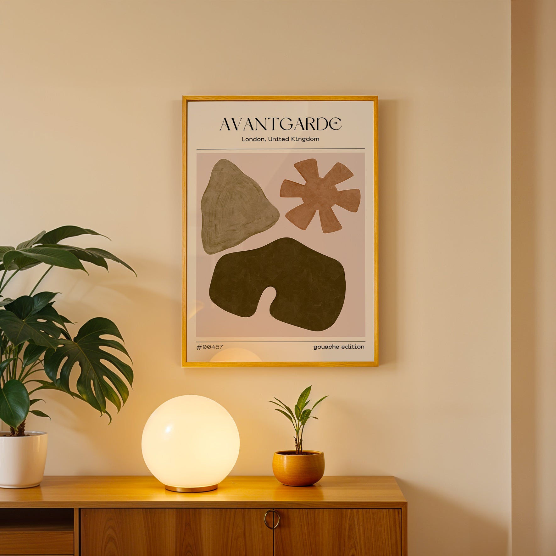 Soft Harvest Abstract Wall Decor (AB98)