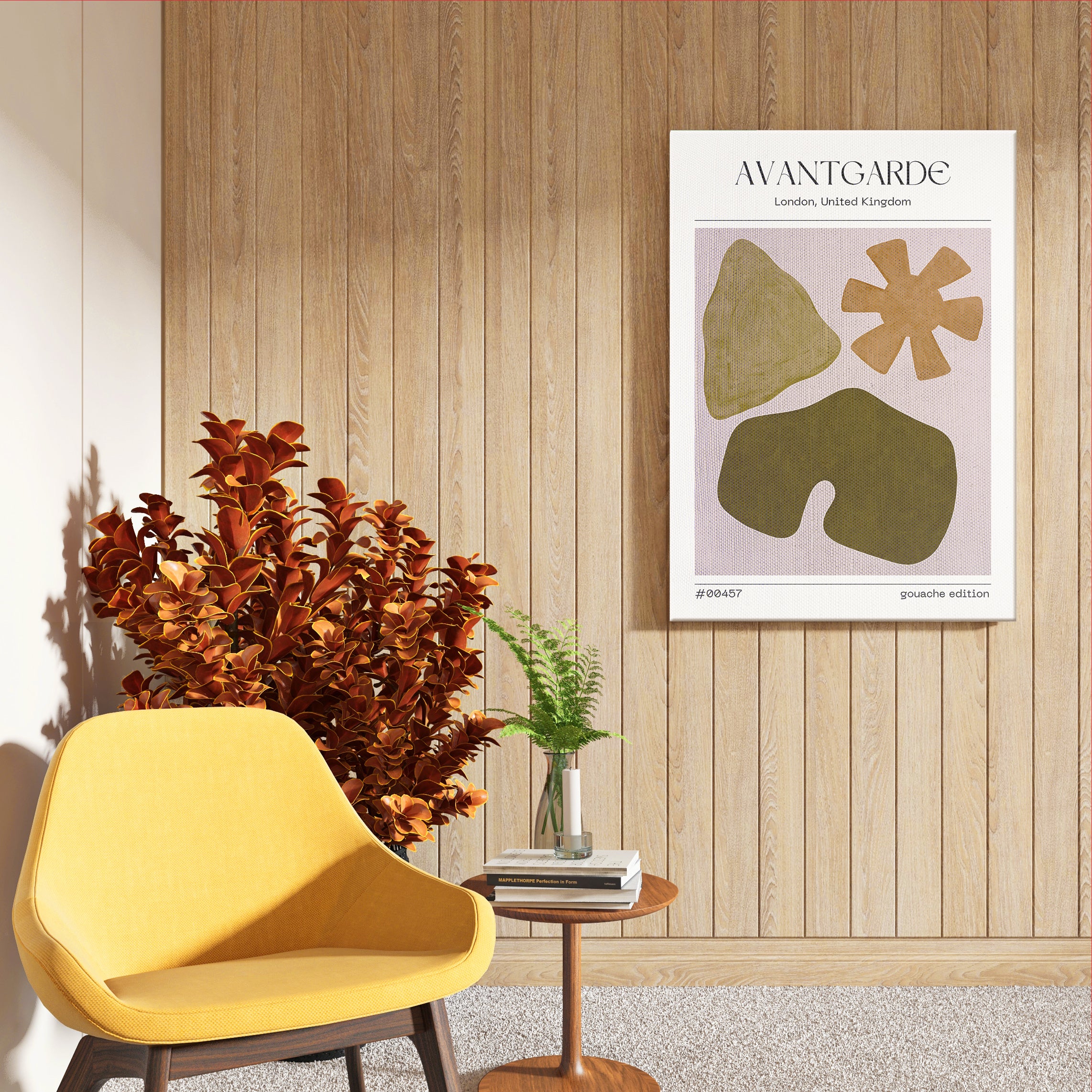 Soft Harvest Abstract Wall Decor (AB98)