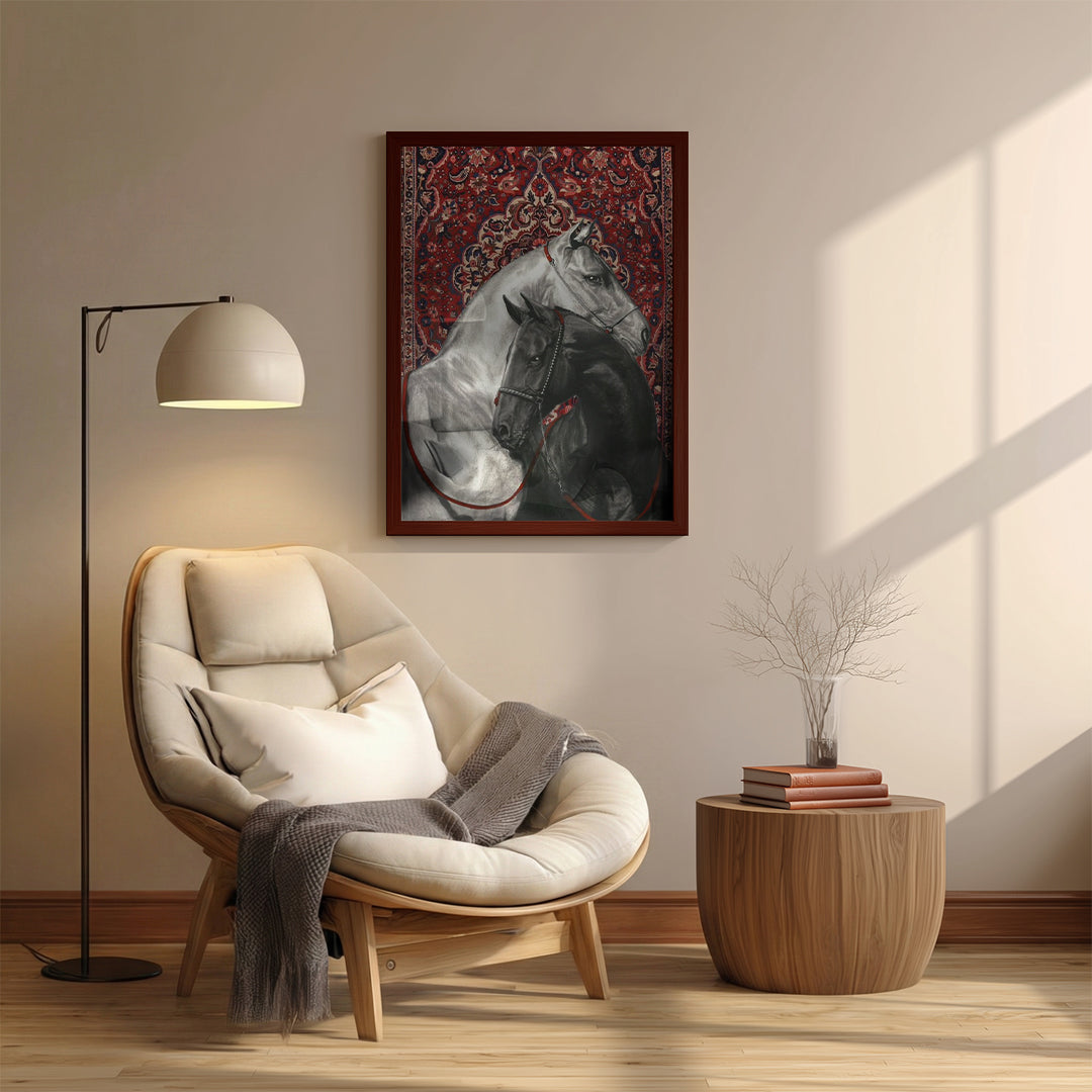 Horses – Classic Persian Artistic Wall Art (AN1)
