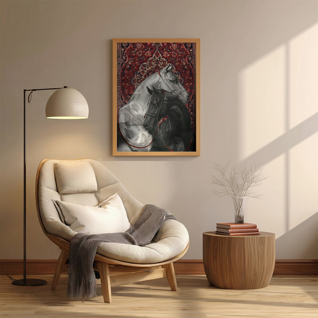 Horses – Classic Persian Artistic Wall Art (AN1)