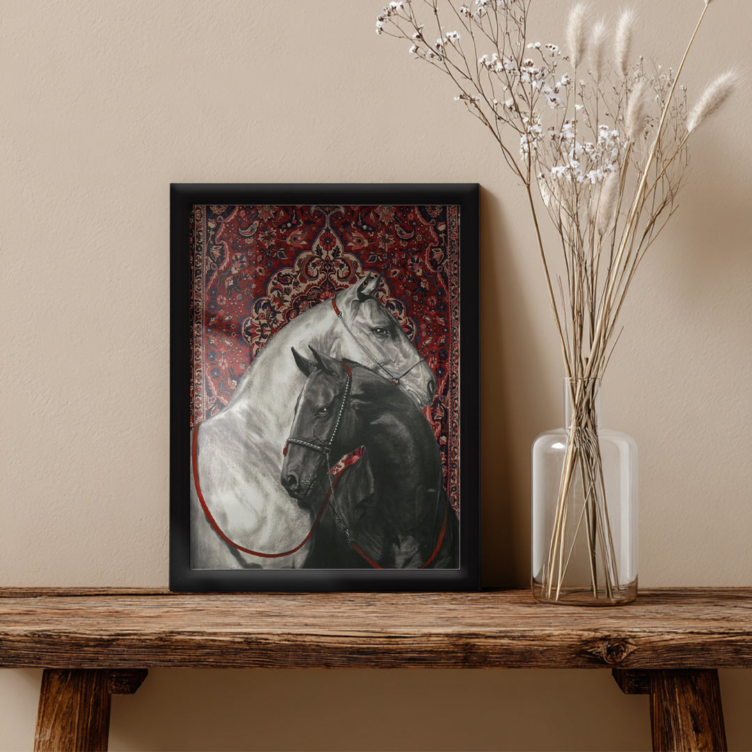 Horses – Classic Persian Artistic Wall Art (AN1)