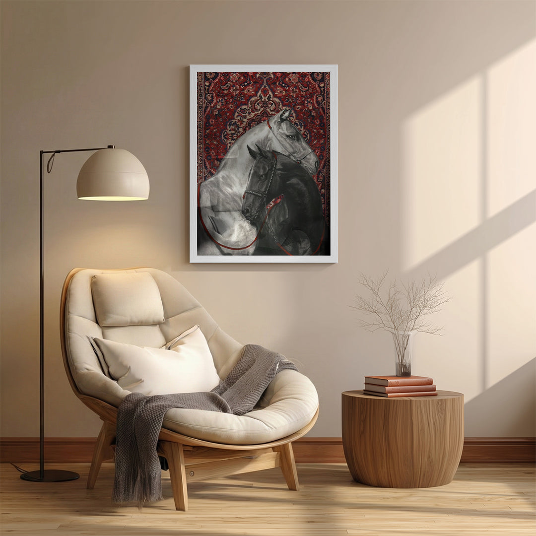 Horses – Classic Persian Artistic Wall Art (AN1)