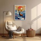 Deer – Majestic Mountain Sunset Wall Art (AN11)