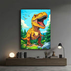 Dinosaur – Fun Cartoon Artistic Wall Art (AN13)