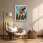 Dinosaur – Fun Cartoon Artistic Wall Art (AN13)