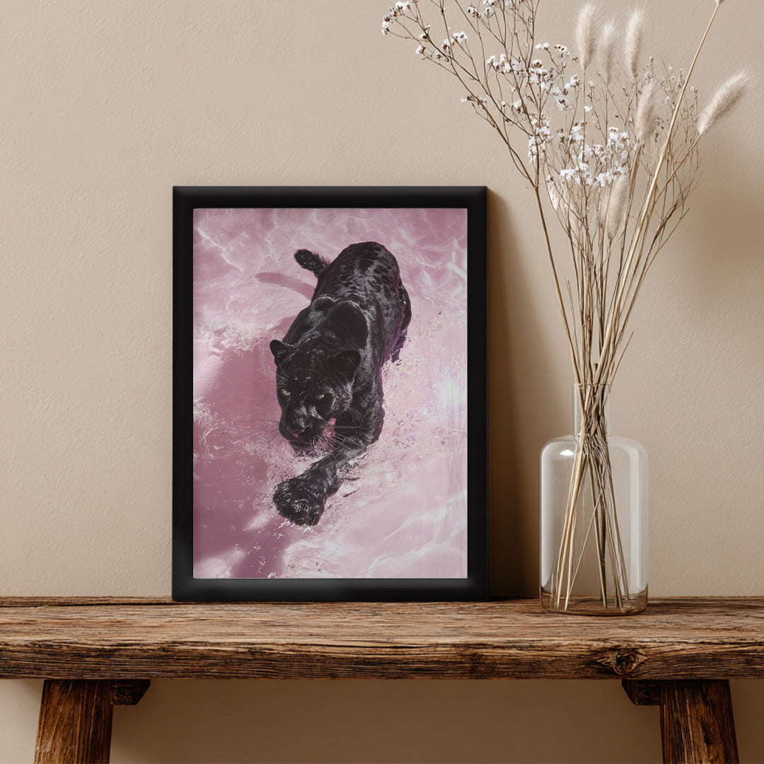 Black Panther – Dynamic Water Artistic Wall Art (AN14)