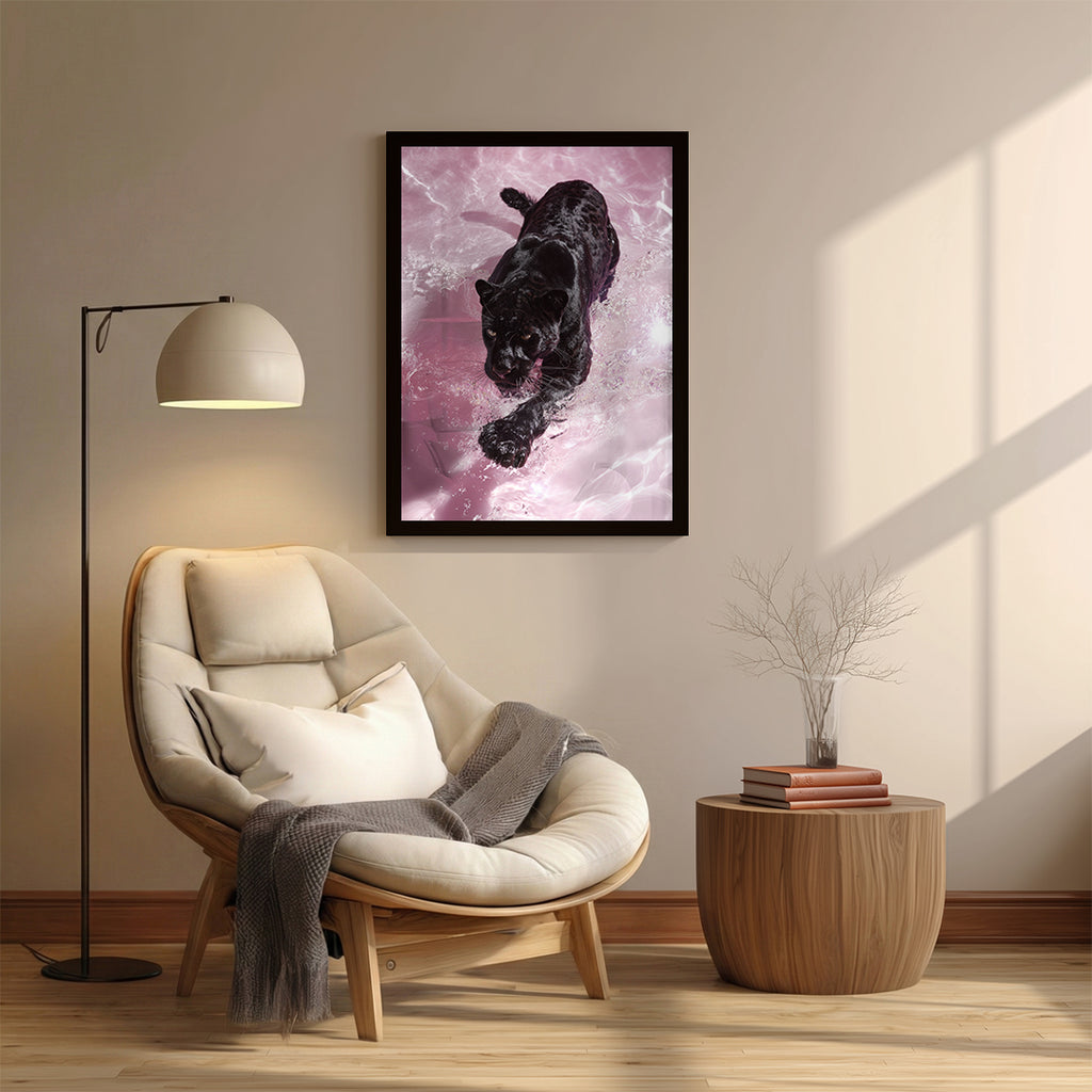 Black Panther – Dynamic Water Artistic Wall Art (AN14)