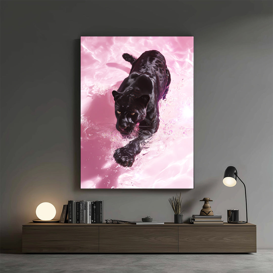 Black Panther – Dynamic Water Artistic Wall Art (AN14)