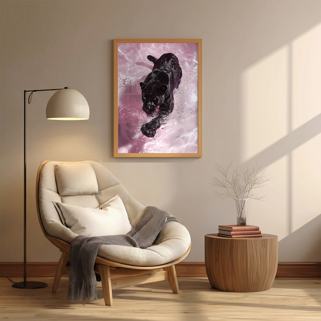 Black Panther – Dynamic Water Artistic Wall Art (AN14)