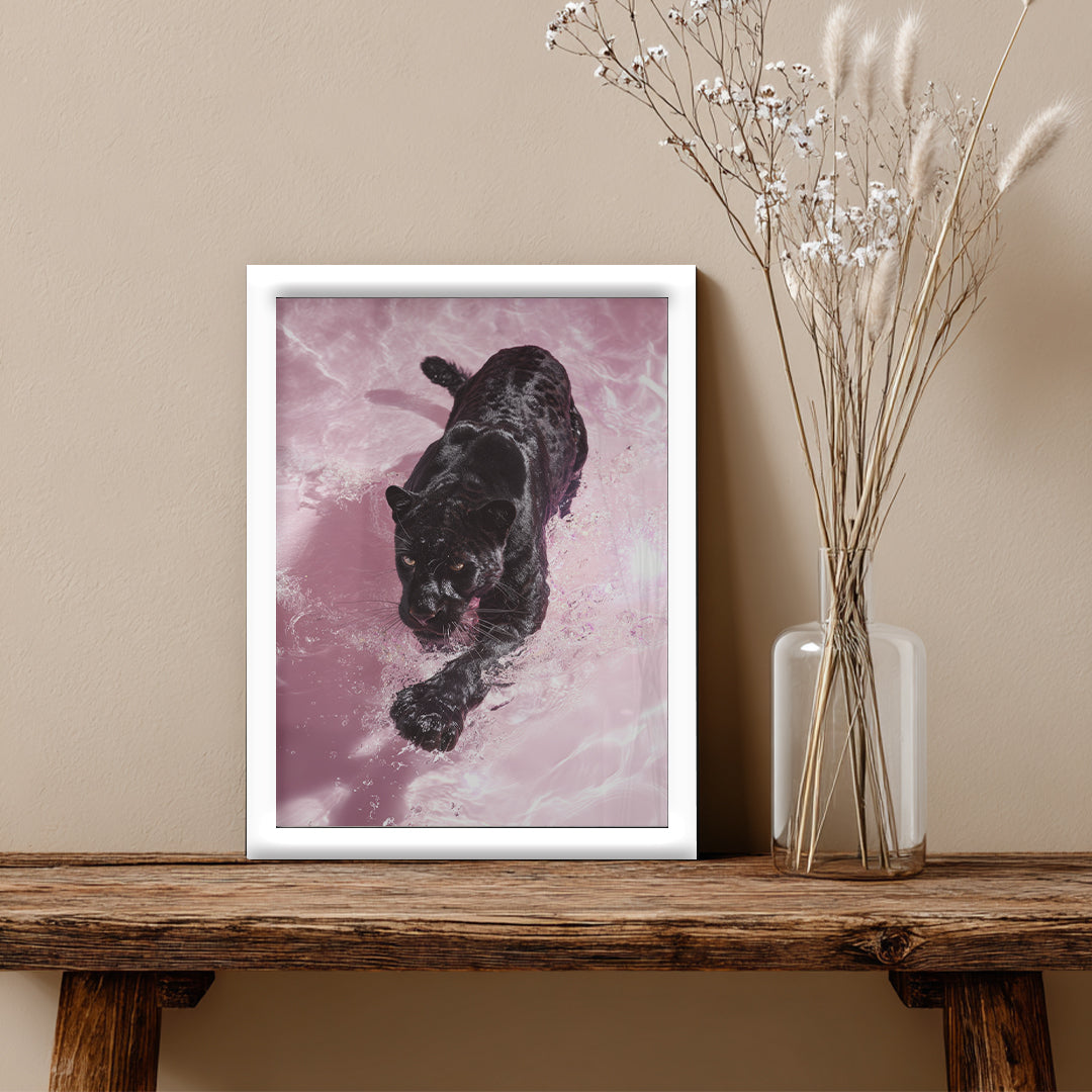 Black Panther – Dynamic Water Artistic Wall Art (AN14)