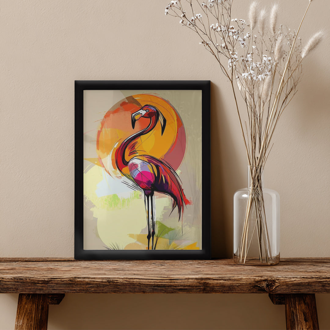 Flamingo – Abstract Colorful Artistic Wall Art (AN16)