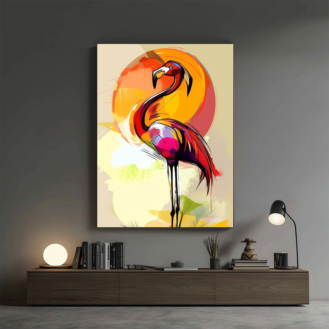 Flamingo – Abstract Colorful Artistic Wall Art (AN16)