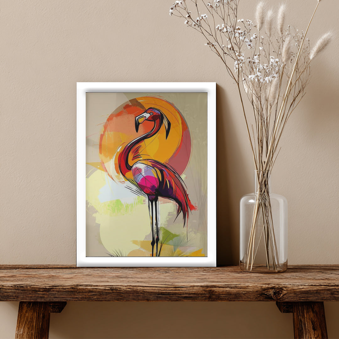 Flamingo – Abstract Colorful Artistic Wall Art (AN16)