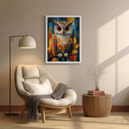 Owl – Colorful Geometric Artistic Wall Art (AN2)