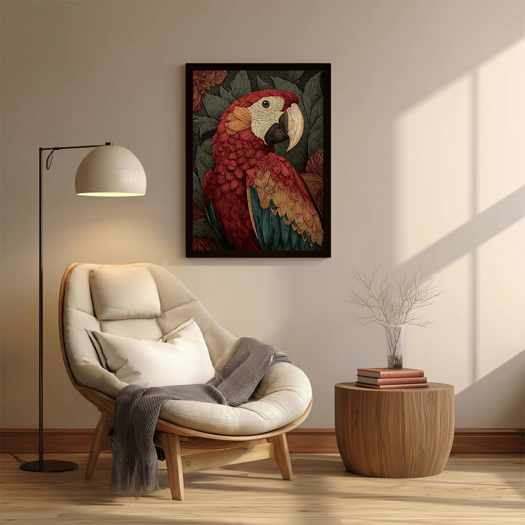 Parrot – Exotic Vintage Artistic Wall Art (AN20)
