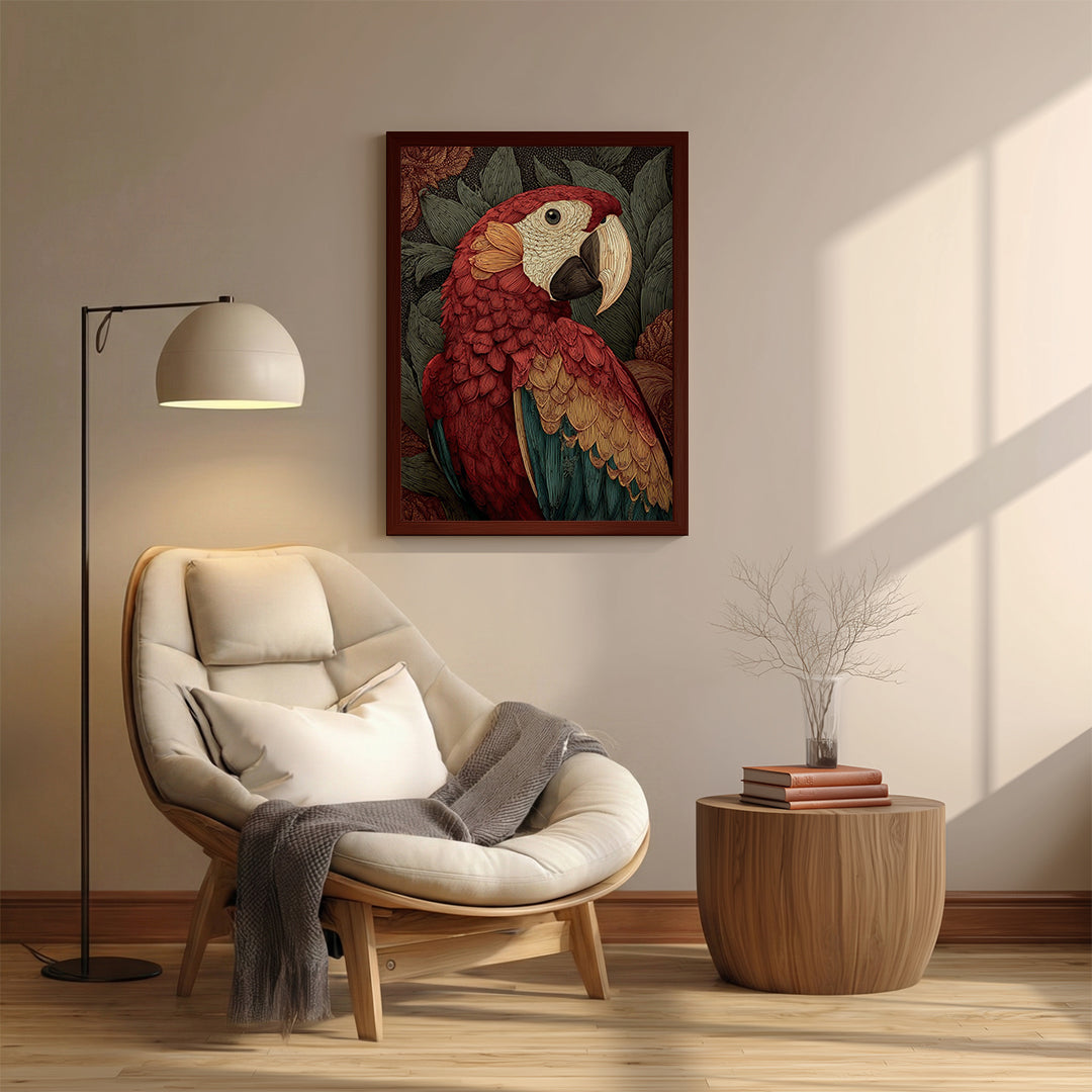 Parrot – Exotic Vintage Artistic Wall Art (AN20)
